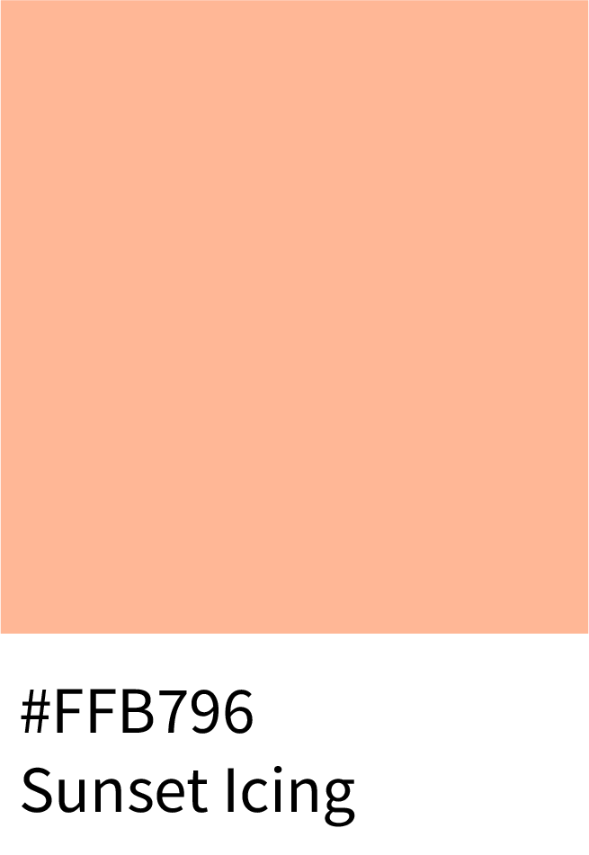 Sunset Icing Color Hex Code #FFB796