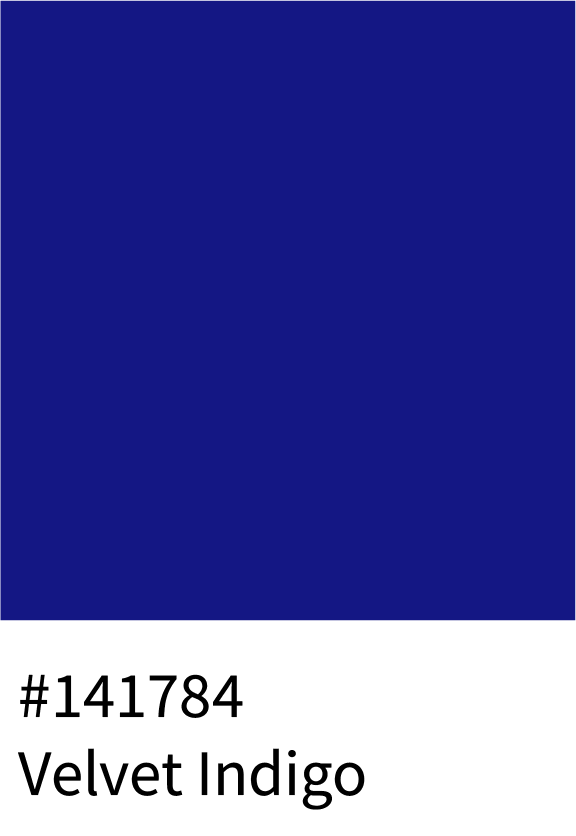 Velvet Indigo Color Hex Code #141784