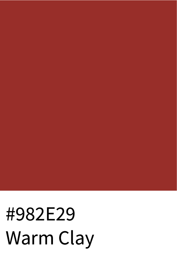 Warm Clay Color Hex Code #982E29
