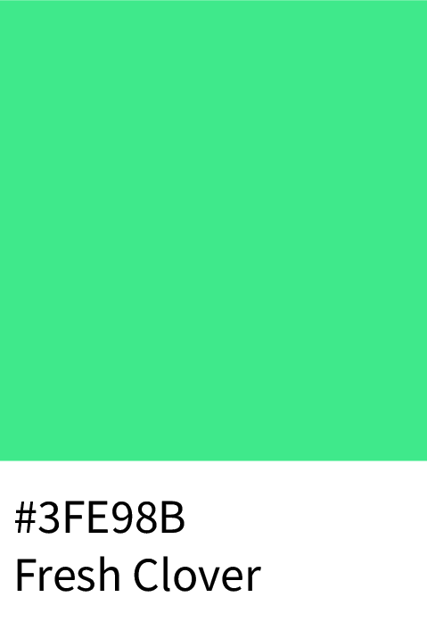 Fresh Clover Color Hex Code #3FE98B