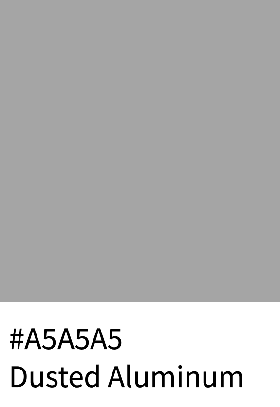 Dusted Aluminum Color Hex Code #A5A5A5