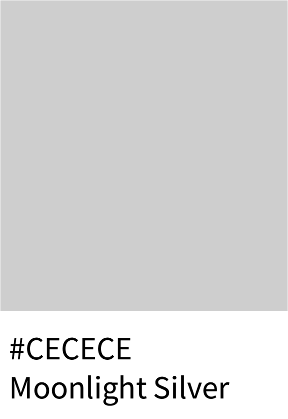 Moonlight Silver Color Hex Code #CECECE