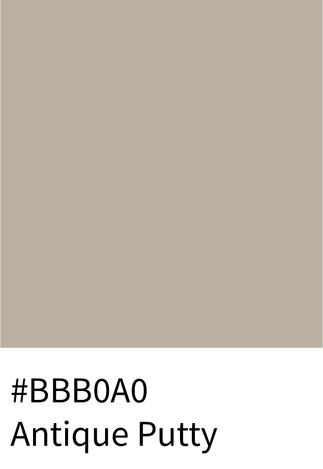 Antique Putty Color Hex Code #BBB0A0