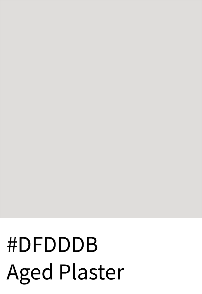 Aged Plaster Color Hex Code #DFDDDB
