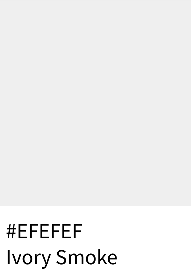 Ivory Smoke Color Hex Code #EFEFEF