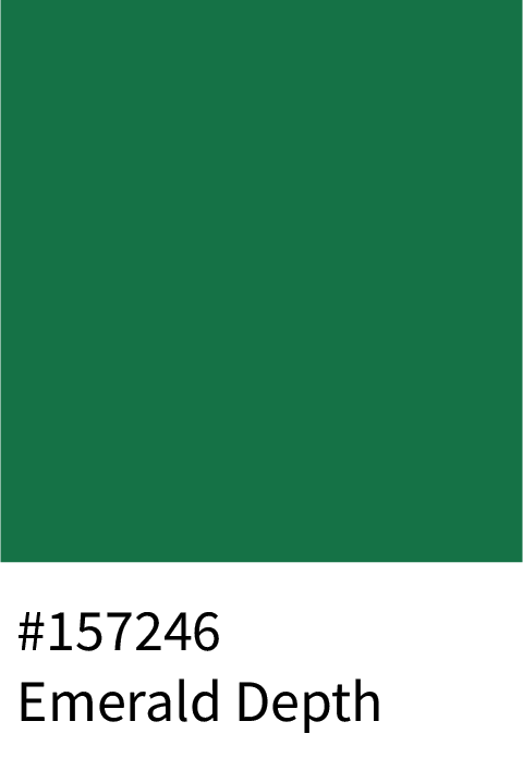 Emerald Depth Color Hex Code #157246