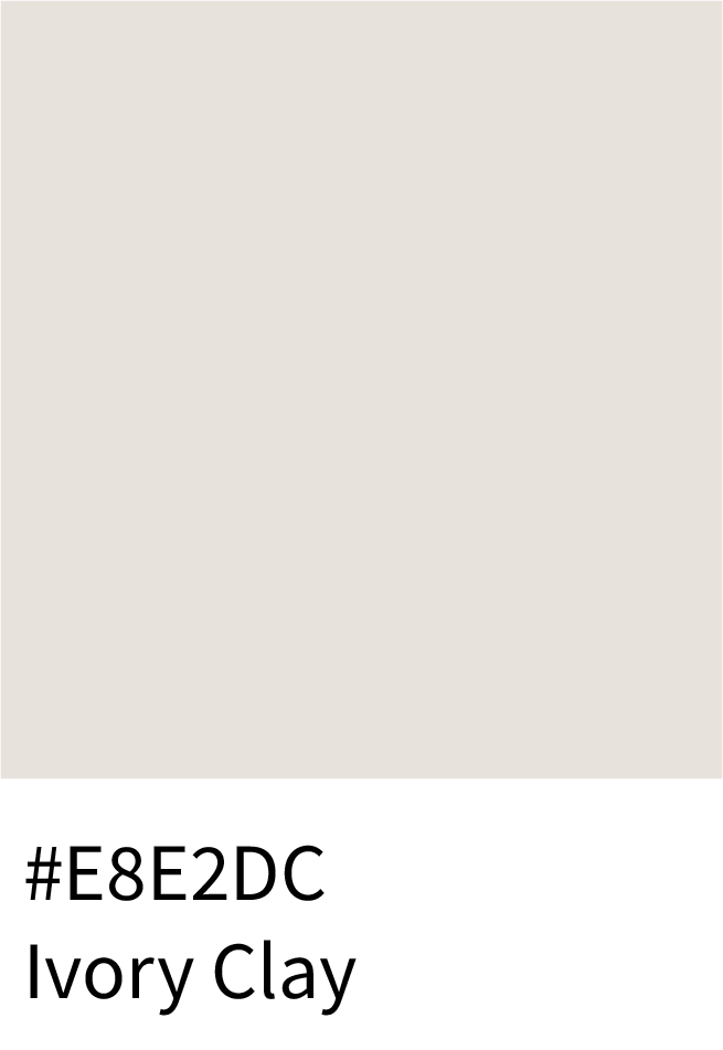 Ivory Clay Color Hex Code #E8E2DC