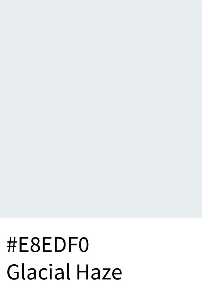 Glacial Haze Color Hex Code #E8EDF0