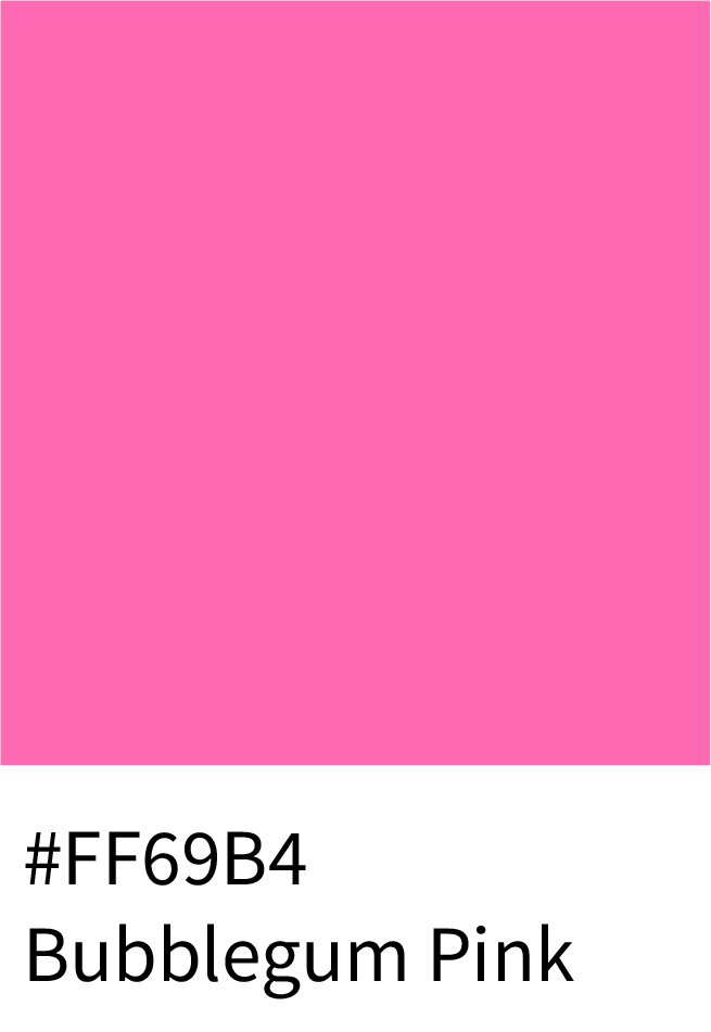 Bubblegum Pink Color RGB Code (255, 105, 180)