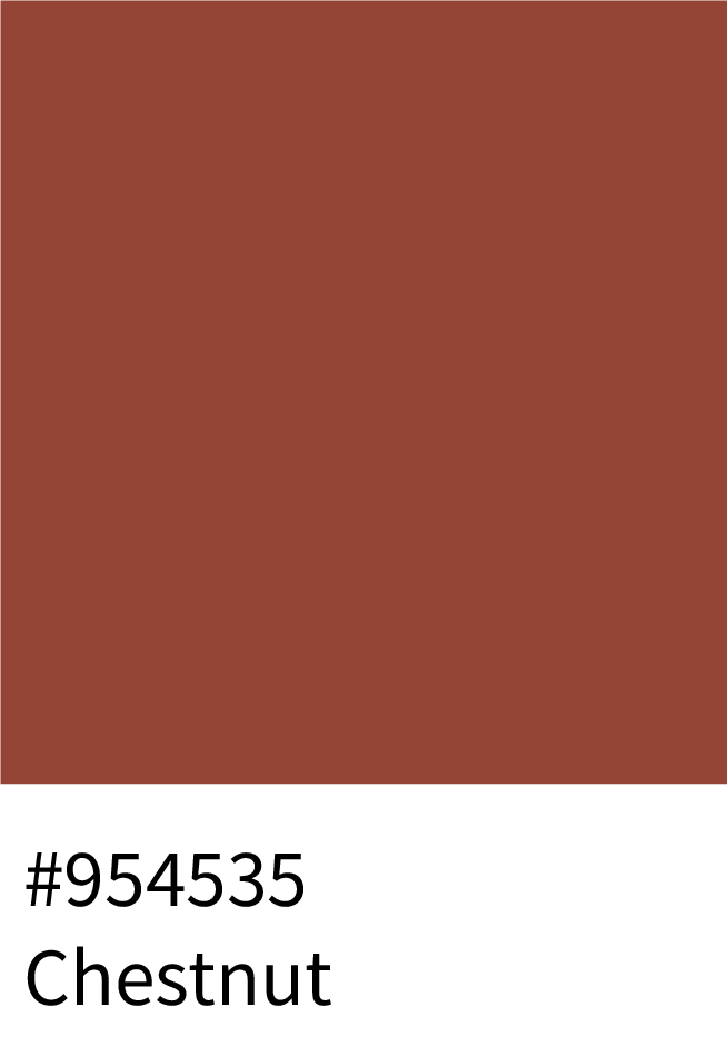 Chestnut Color RGB Code (149, 69, 53)