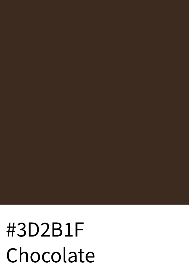 Chocolate Color RGB Code (61, 43, 31)