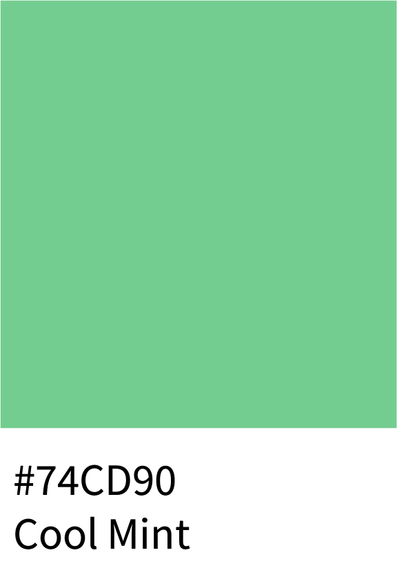 Cool Mint Color Hex Code #74CD90