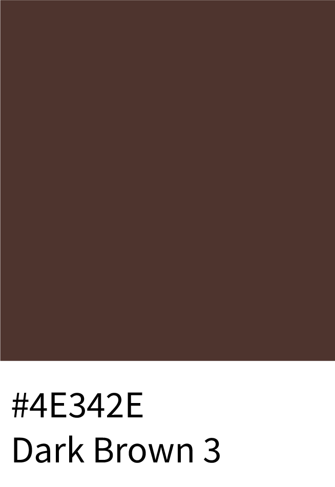 Dark Brown 3 Color RGB Code (78, 52, 46)