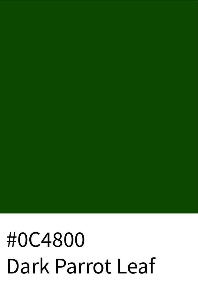 Dark Parrot Leaf Color Hex Code #0C4800