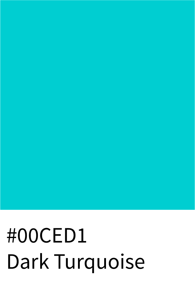 Dark Turquoise Color RGB Code 0, 206, 209