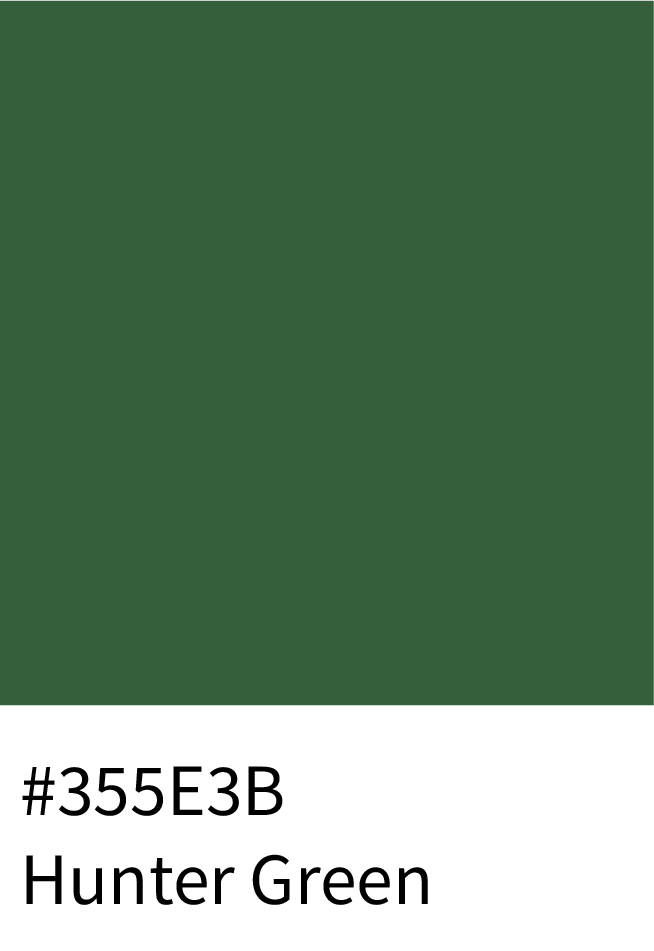 Hunter Green Color RGB Code (53, 94, 59)