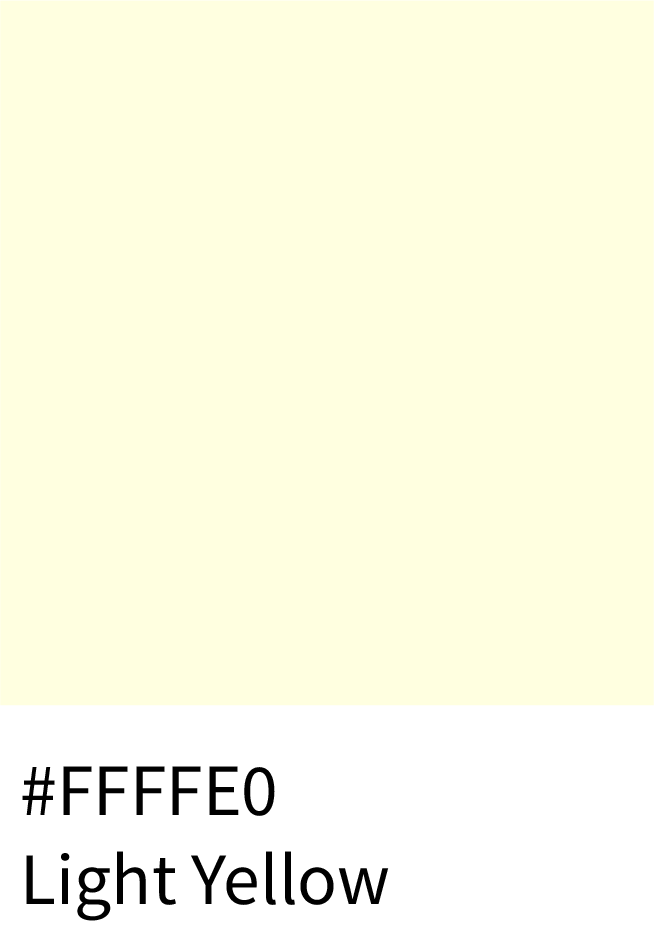 Light Yellow Color RGB Code (255, 255, 224)