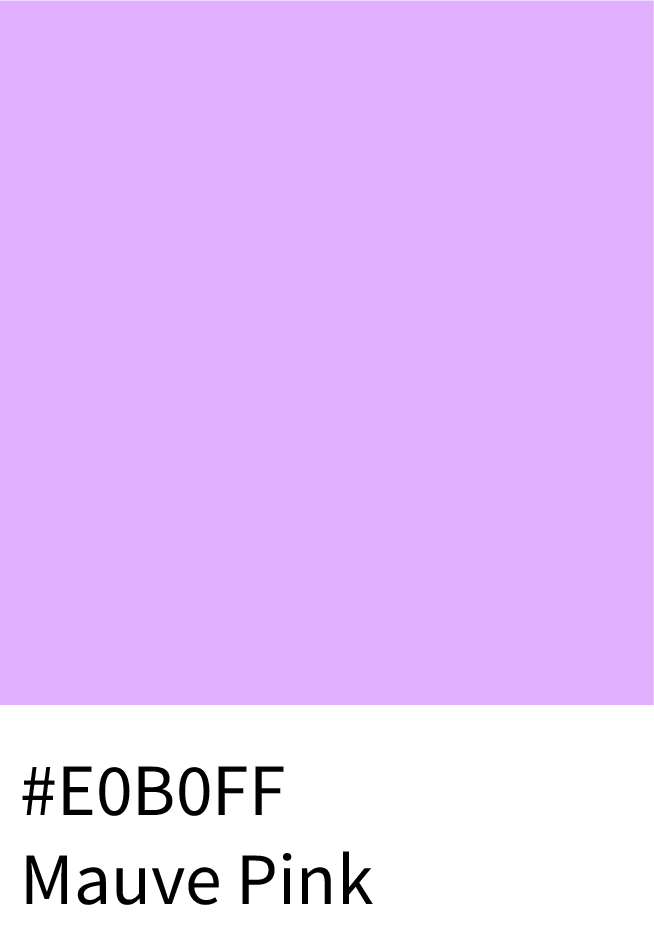 Mauve Pink Color RGB Code (224, 176, 255)