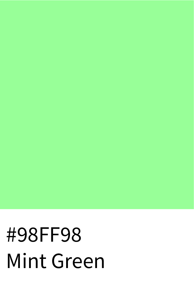 Mint Green Color RGB Code (152, 255, 152)