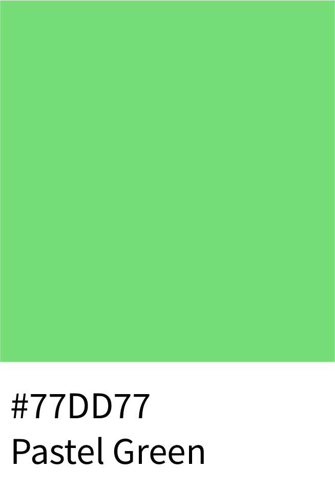 Pastel Green Color RGB Code (119, 221, 119)