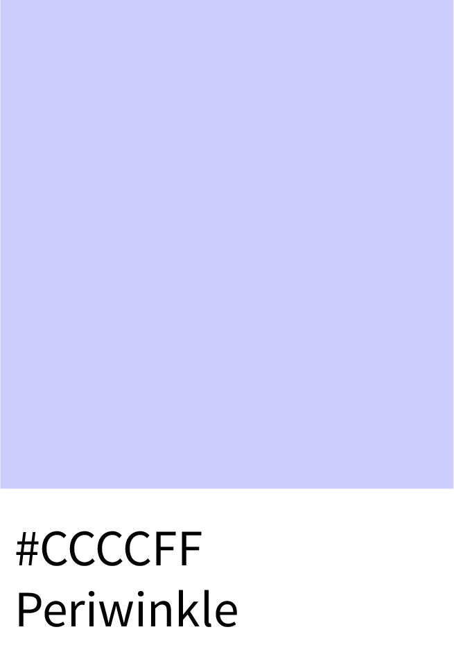 Periwinkle Color RGB Code 204, 204, 255
