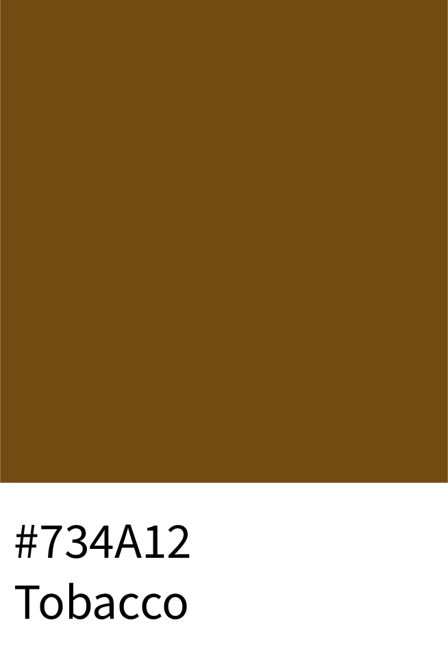 Tobacco Color RGB Code (115, 74, 18)