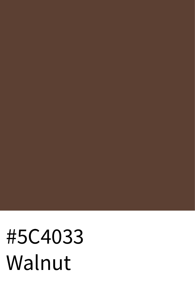 Walnut Color RGB Code (92, 64, 51)