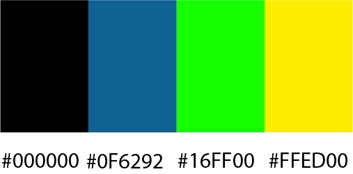 4 Color Bright Neon Palette 1 Color Hex Code