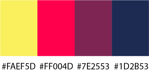 4 Color Bright Neon Palette 3 Color Hex Code