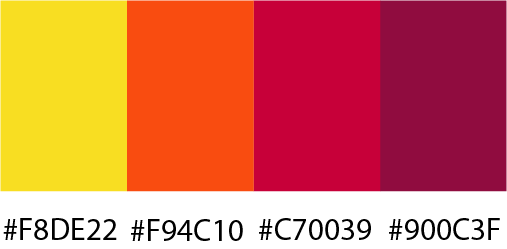 4 Color Bright Neon Palette 9 Color Hex Code