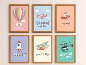 Air Vehicles Nursery Wall Art Prints