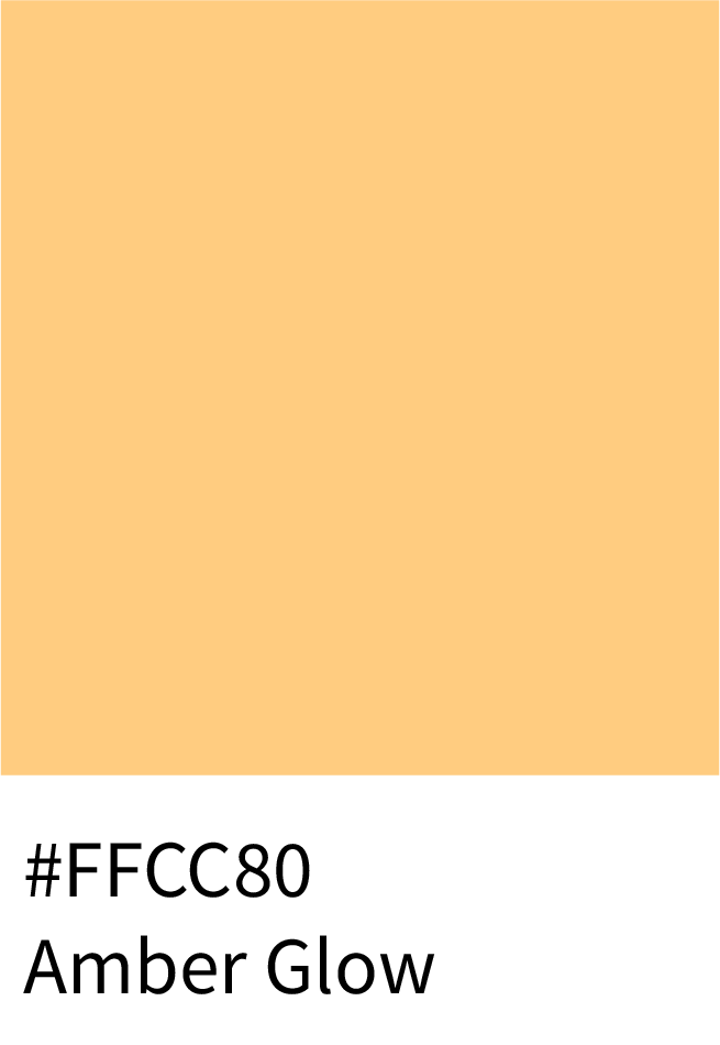Amber Glow Color Hex Code #FFCC80