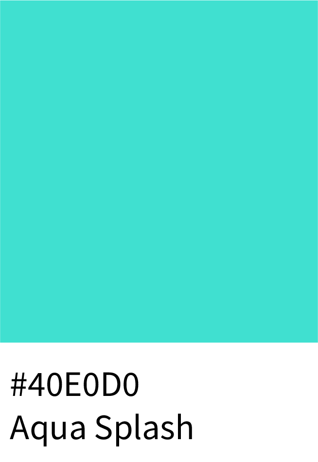 Aqua Splash Color Hex Code #40E0D0