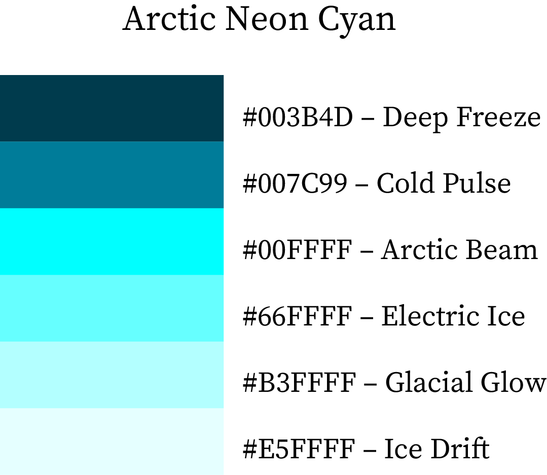 Arctic Neon Cyan Color Hex Code