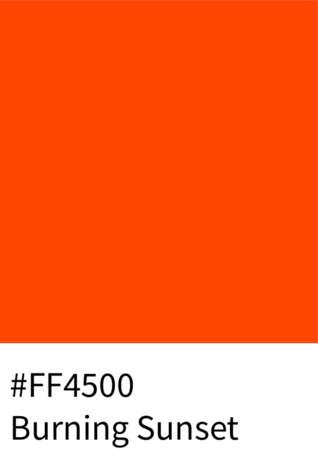 Burning Sunset Color Hex Code #FF4500