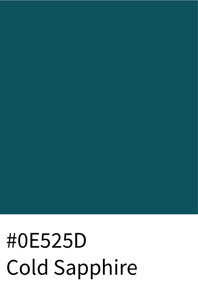 Cold Sapphire Color Hex Code #0E525D