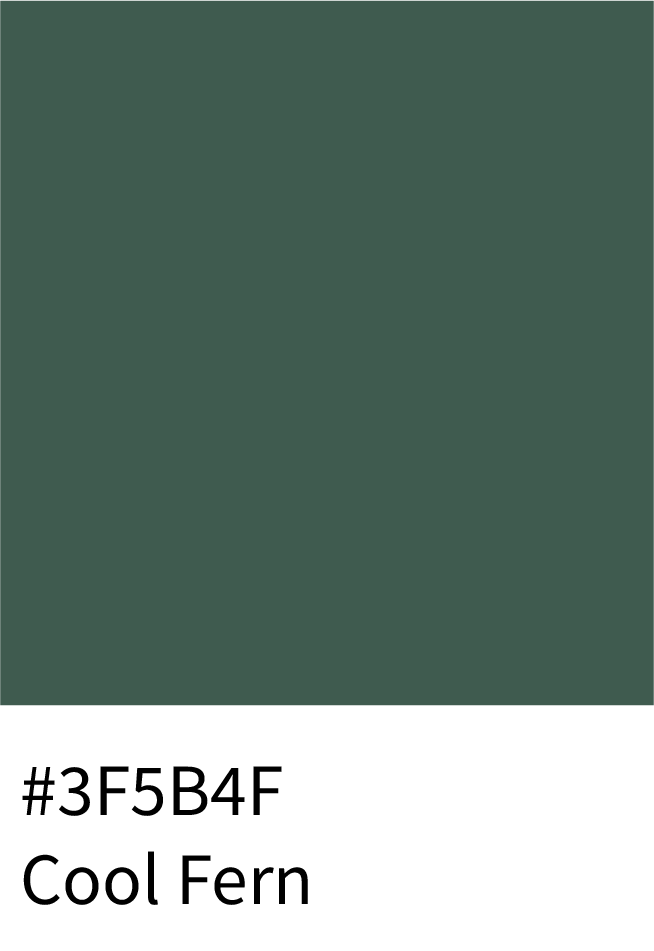 Cool Fern Color Hex Code #3F5B4F