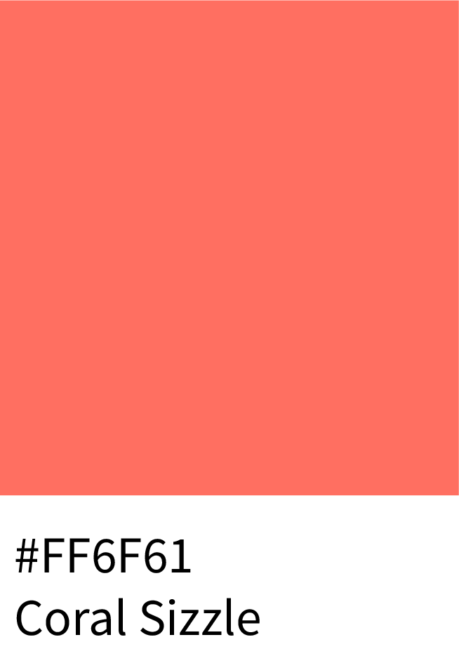 Coral Sizzle Color Hex Code #FF6F61