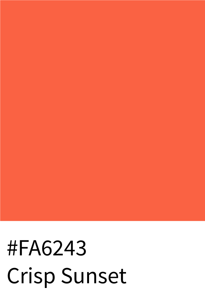Crisp Sunset Color Hex Code #FA6243