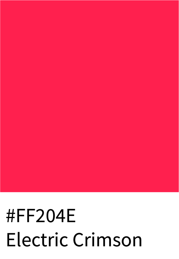 Electric Crimson Color Hex Code #FF204E