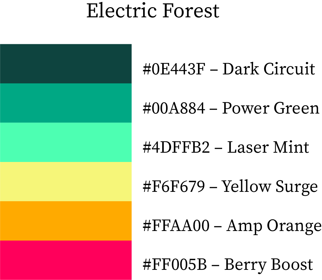 Electric Forest Color Hex Code