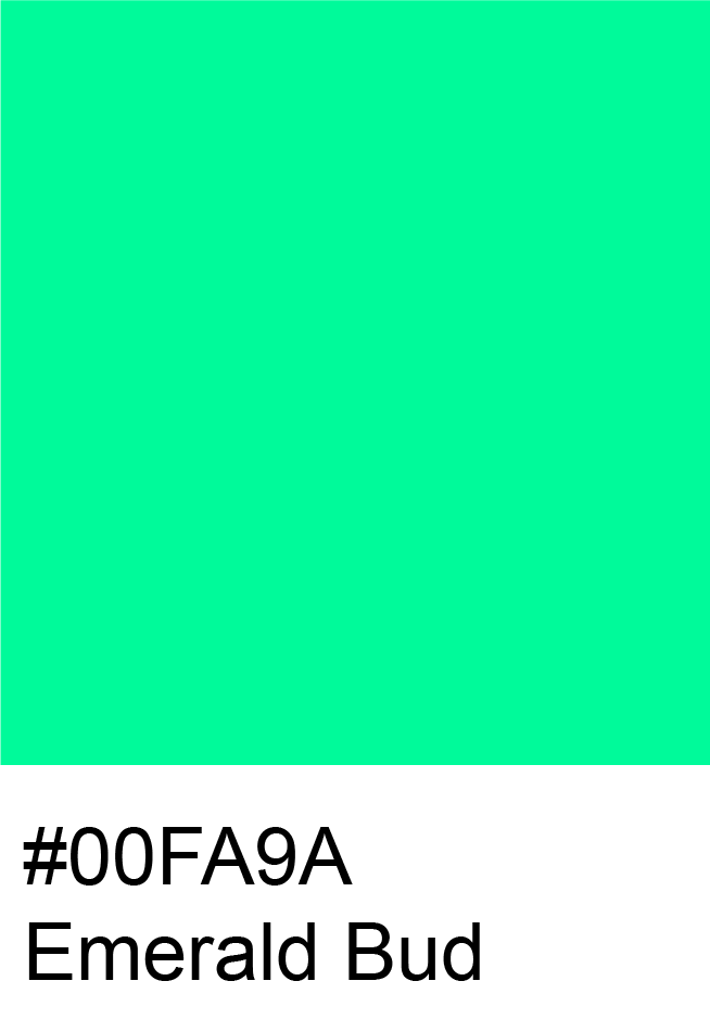 Emerald Bud Color Hex Code #00FA9A