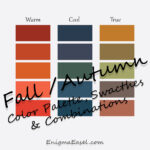 Autumn Fall Colour Palettes & Swatches – Warm, Cool & True Shades with Hex Codes and Names