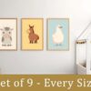 Farm Animals Nursery Wall Art Printables