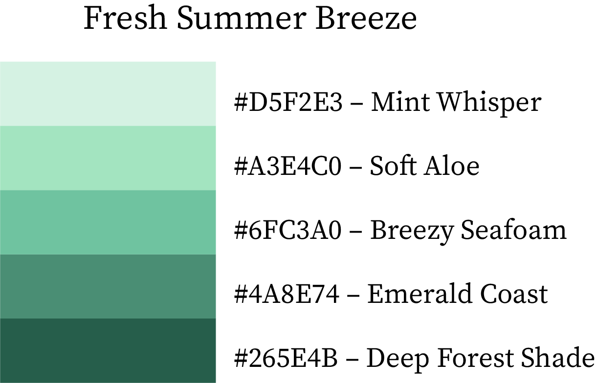 Cool Summer Color Palette Combination