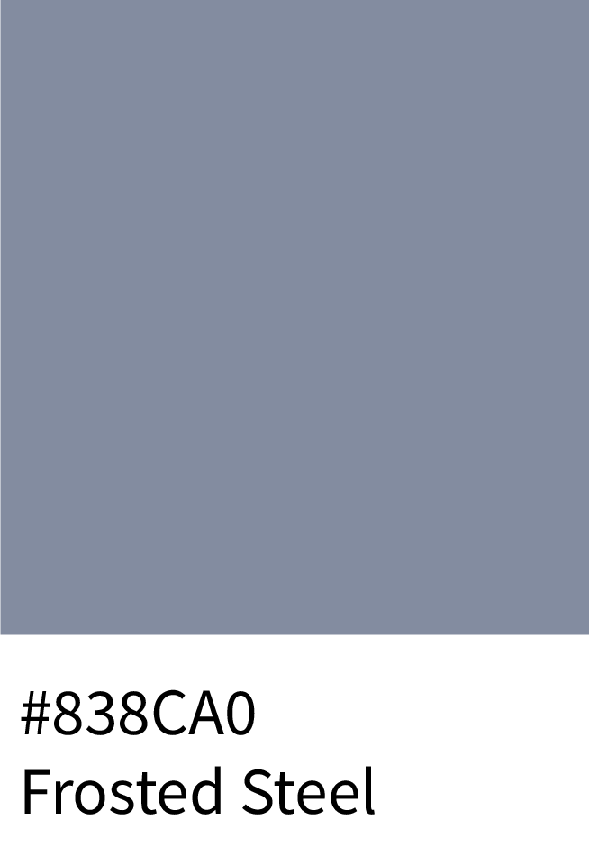 Frosted Steel Color Hex Code #838CA0