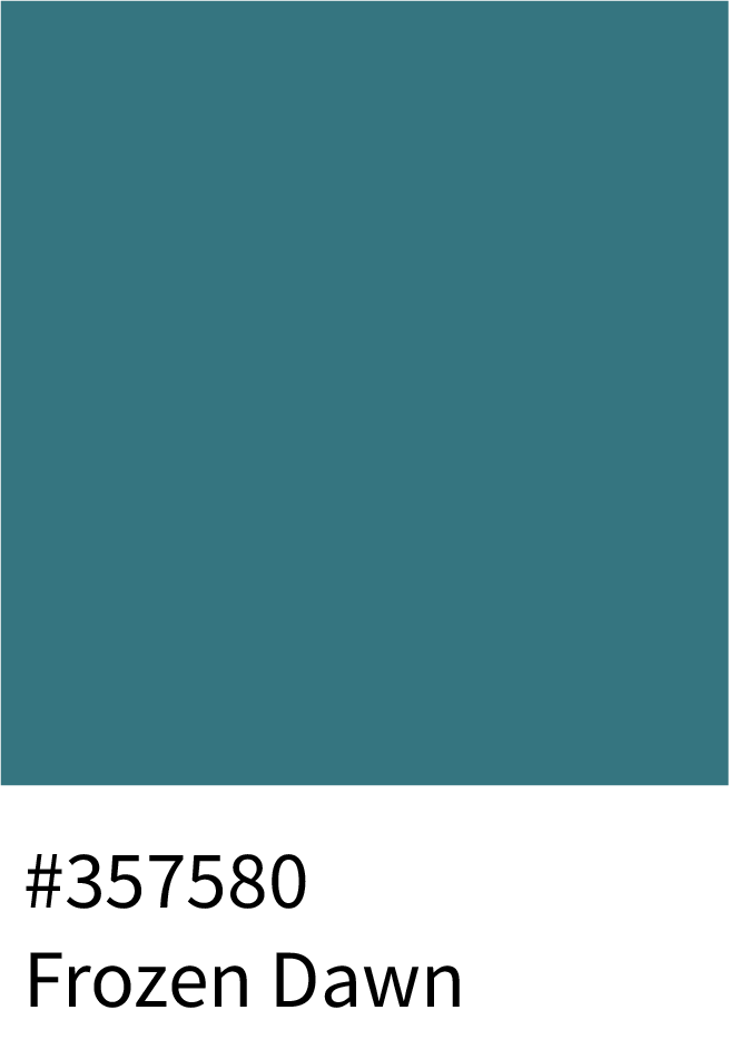 Frozen Dawn Color Hex Code #357580