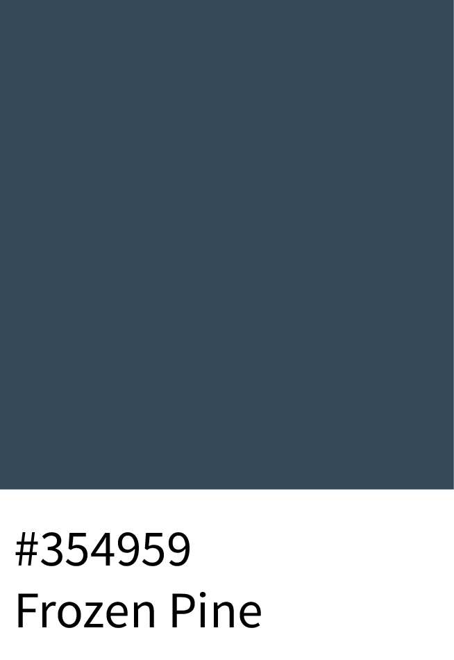 Frozen Pine Color Hex Code #354959
