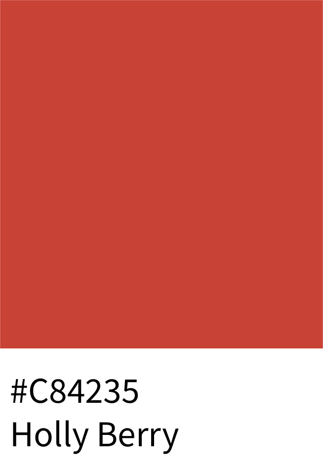Holly Berry Color Hex Code #C84235