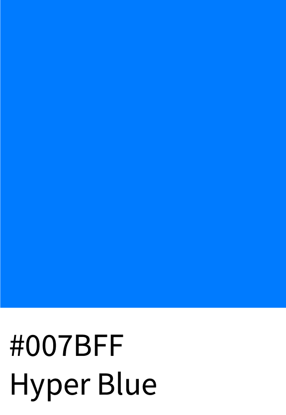 Hyper Blue Color Hex Code #007BFF
